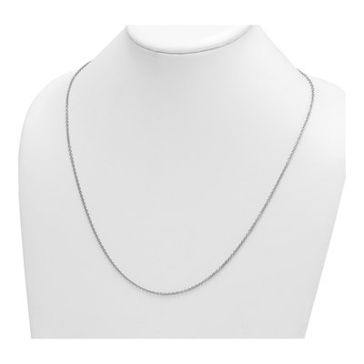 14K White Gold 2mm Cable Chain – view 5