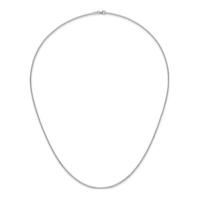 14K White Gold 2mm Cable Chain – view 6