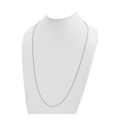 14K White Gold 2mm Cable Chain – view 5