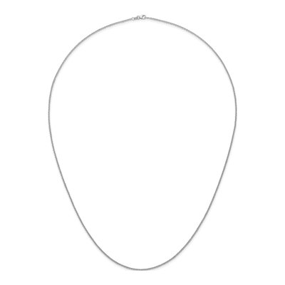 14K White Gold 2mm Cable Chain – view 6