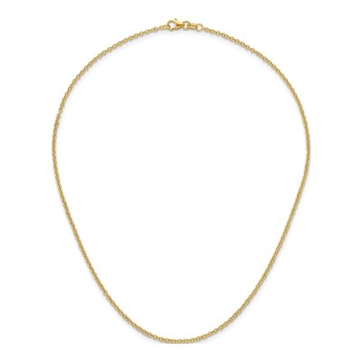 14K Yellow Gold 2mm Cable Chain – view 6