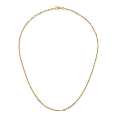 14K Yellow Gold 2mm Cable Chain – view 6