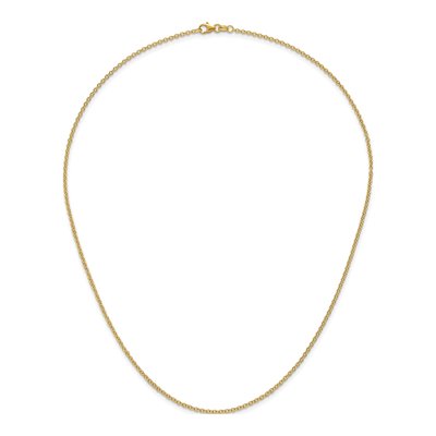 14K Yellow Gold 2mm Cable Chain – view 6