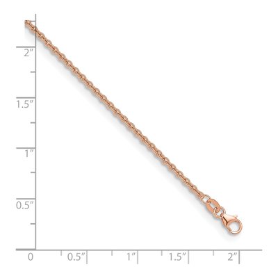 14K Rose Gold 2.3mm Cable Chain – view 5