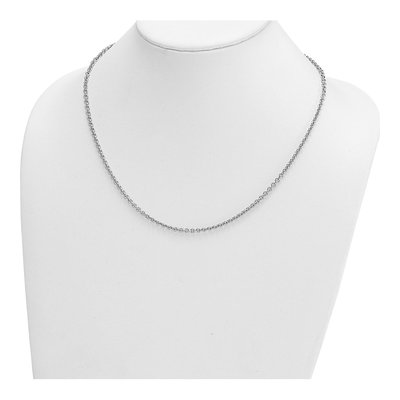 14K White Gold 3mm Cable Chain – view 5
