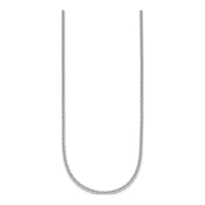 14K White Gold 3mm Cable Chain – view 3