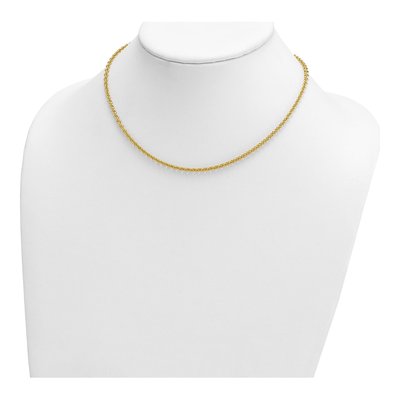 14K Yellow Gold 3mm Round Cable Chain – view 5