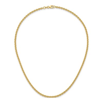 14K Yellow Gold 3mm Round Cable Chain – view 6