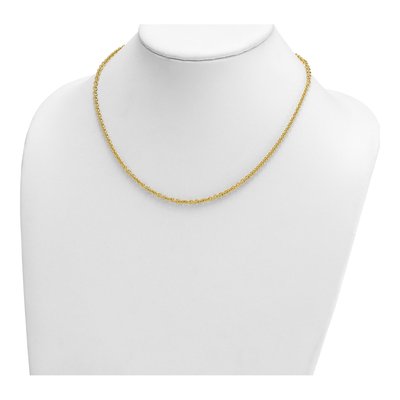 14K Yellow Gold 3mm Round Cable Chain – view 5
