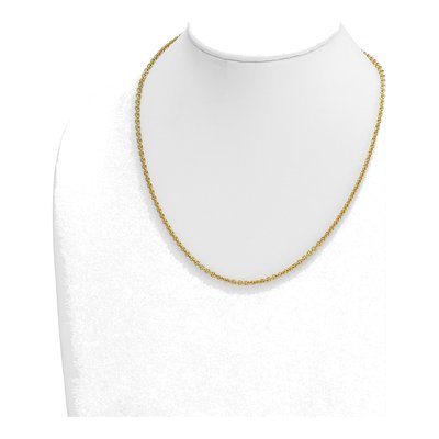 14K Yellow Gold 3mm Round Cable Chain – view 5