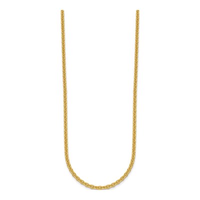 14K Yellow Gold 3mm Round Cable Chain – view 3