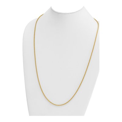 14K Yellow Gold 3mm Round Cable Chain – view 5