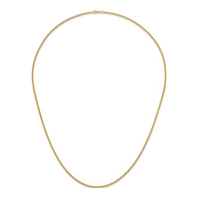 14K Yellow Gold 3mm Round Cable Chain – view 6
