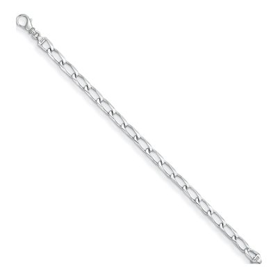 14K White Gold 6.1mm Curb Open Link Chain – view 2