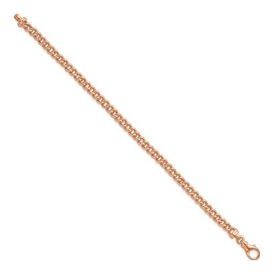 14K Rose Gold 5.6mm Curb Chain Bracelet – view 2