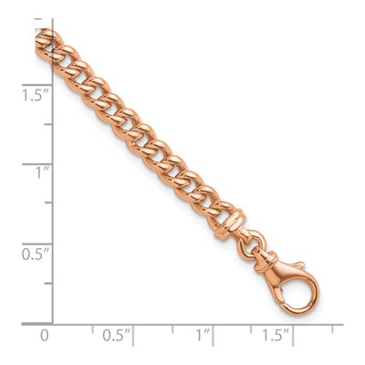 14K Rose Gold 5.6mm Curb Chain Bracelet – view 3