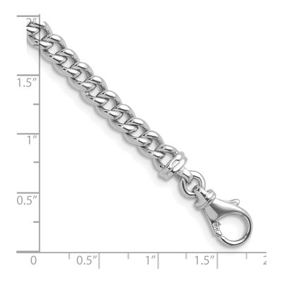 14K White Gold 5.6mm Curb Chain Bracelet – view 3