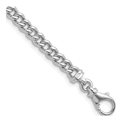 14K White Gold 5.6mm Curb Chain Bracelet