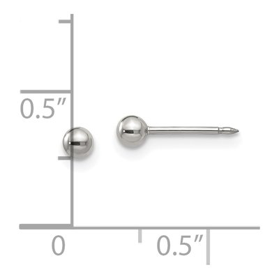 Stainless Steel Ball Stud Earrings – view 3