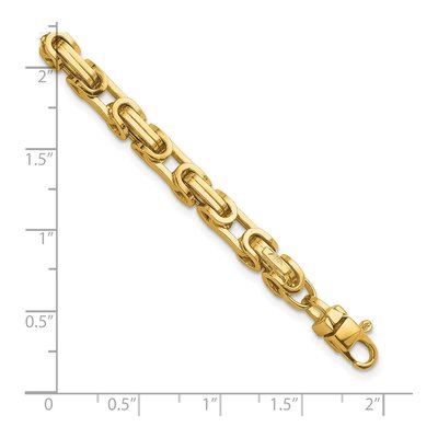 14K Yellow Gold 5mm Fancy Link Chain Bracelet – view 4