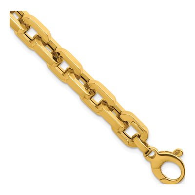 14K Yellow Gold 8.7mm Hollow Cable Chain Bracelet