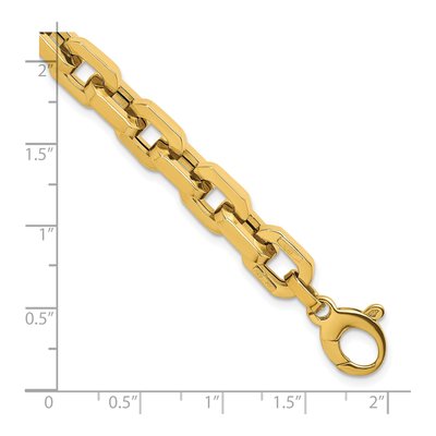14K Yellow Gold 8.7mm Hollow Cable Chain Anklet – view 4