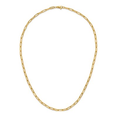 14K Yellow Gold 3.5mm Paperclip Chain – view 7