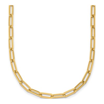 14K Yellow Gold 3.5mm Paperclip Chain