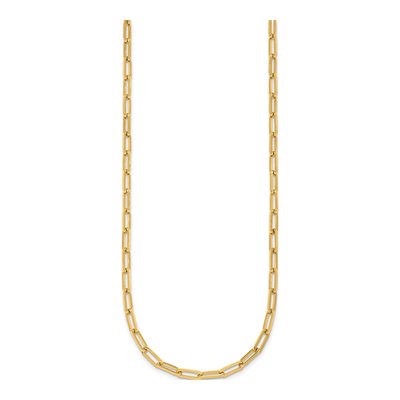 14K Yellow Gold 3.5mm Paperclip Chain – view 3