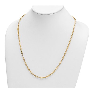 14K Yellow Gold 3.5mm Paperclip Chain – view 4