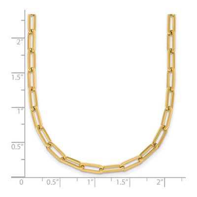 14K Yellow Gold 3.5mm Paperclip Chain – view 8