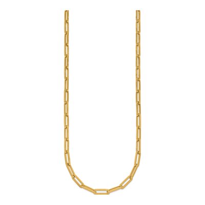 14K Yellow Gold 4.3mm Paperclip Chain – view 3