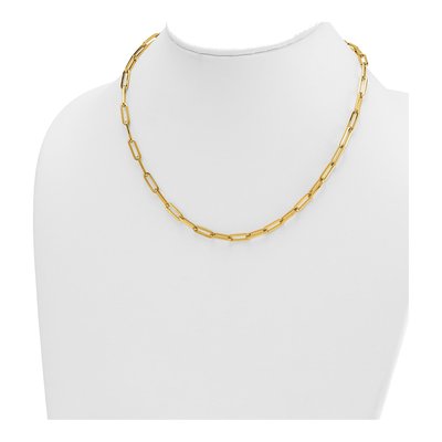 14K Yellow Gold 4.3mm Paperclip Chain – view 4