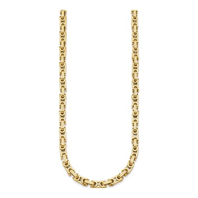 14K Yellow Gold 5mm Hollow Fancy Link Chain – view 3
