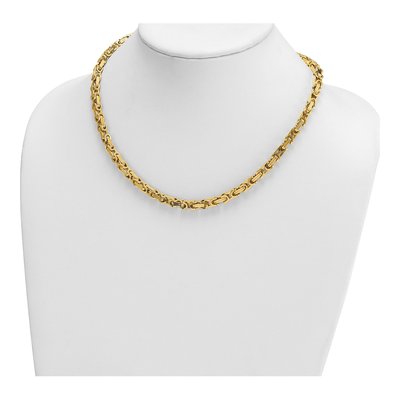 14K Yellow Gold 5mm Hollow Fancy Link Chain – view 5