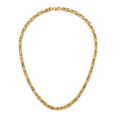 14K Yellow Gold 5mm Hollow Fancy Link Chain – view 6