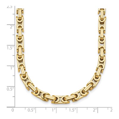 14K Yellow Gold 5mm Hollow Fancy Link Chain – view 7