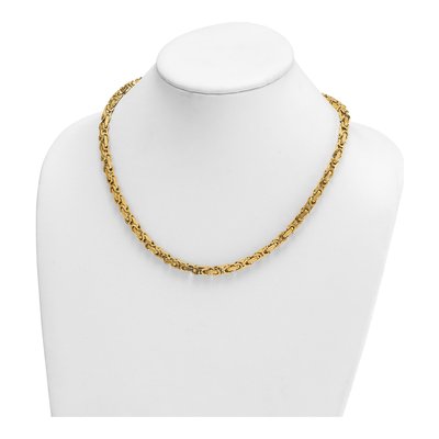14K Yellow Gold 5mm Hollow Fancy Link Chain – view 5