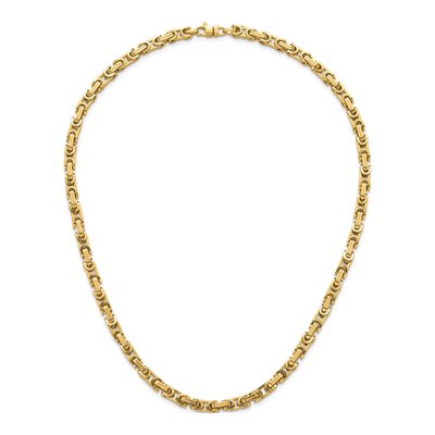 14K Yellow Gold 5mm Hollow Fancy Link Chain – view 6