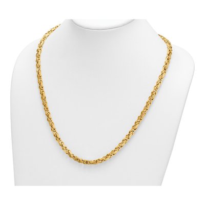 14K Yellow Gold 5mm Hollow Fancy Link Chain – view 4