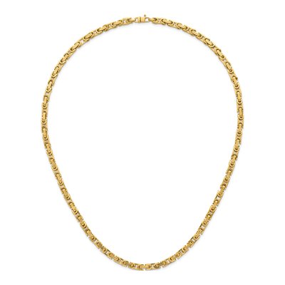 14K Yellow Gold 5mm Hollow Fancy Link Chain – view 6