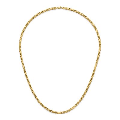14K Yellow Gold 5mm Hollow Fancy Link Chain – view 6