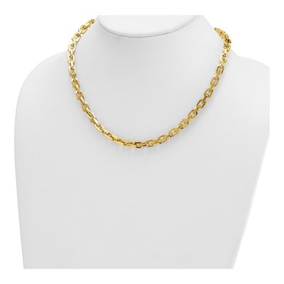 14K Yellow Gold 6.5mm Hollow Cable Chain – view 5