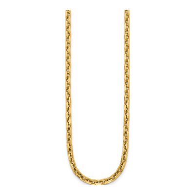 14K Yellow Gold 6.5mm Hollow Cable Chain – view 3