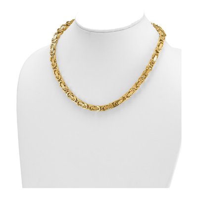 14K Yellow Gold 7mm Hollow Fancy Link Chain – view 4