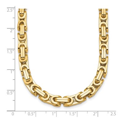 14K Yellow Gold 7mm Hollow Fancy Link Chain – view 7