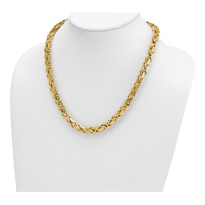 14K Yellow Gold 7mm Hollow Fancy 20-inch Link Chain – view 4