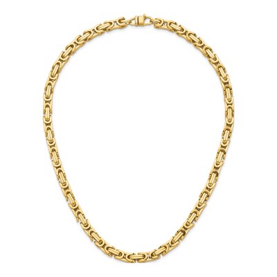 14K Yellow Gold 7mm Hollow Fancy 20-inch Link Chain – view 6