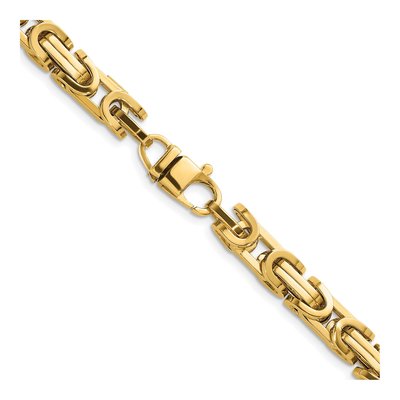 14K Yellow Gold 7mm Hollow Fancy 24-inch Link Chain – view 5