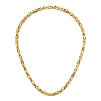 14K Yellow Gold 7mm Hollow Fancy 24-inch Link Chain – view 6